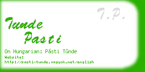 tunde pasti business card